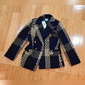 NWT PLM Blue and Black Plaid Jacket
